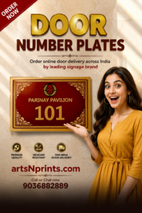 Shop online door number plates from trusted online store artsNprints.com